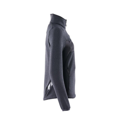 Suéter de malha com zíper, cardigã feminino