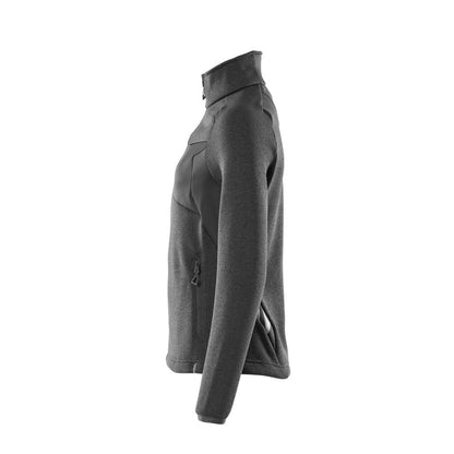 Suéter de malha com zíper, cardigã feminino
