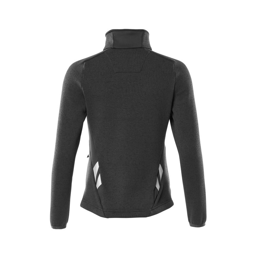 Suéter de malha com zíper, cardigã feminino