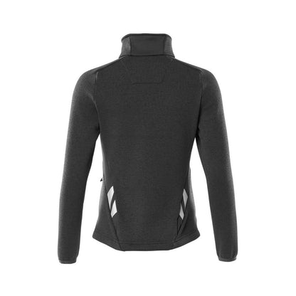 Suéter de malha com zíper, cardigã feminino