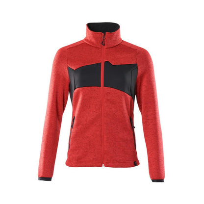 Suéter de malha com zíper, cardigã feminino