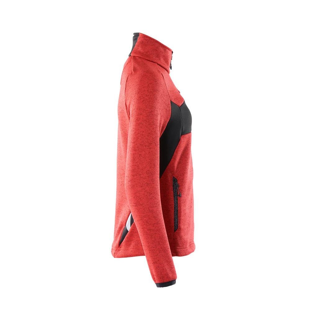Suéter de malha com zíper, cardigã feminino