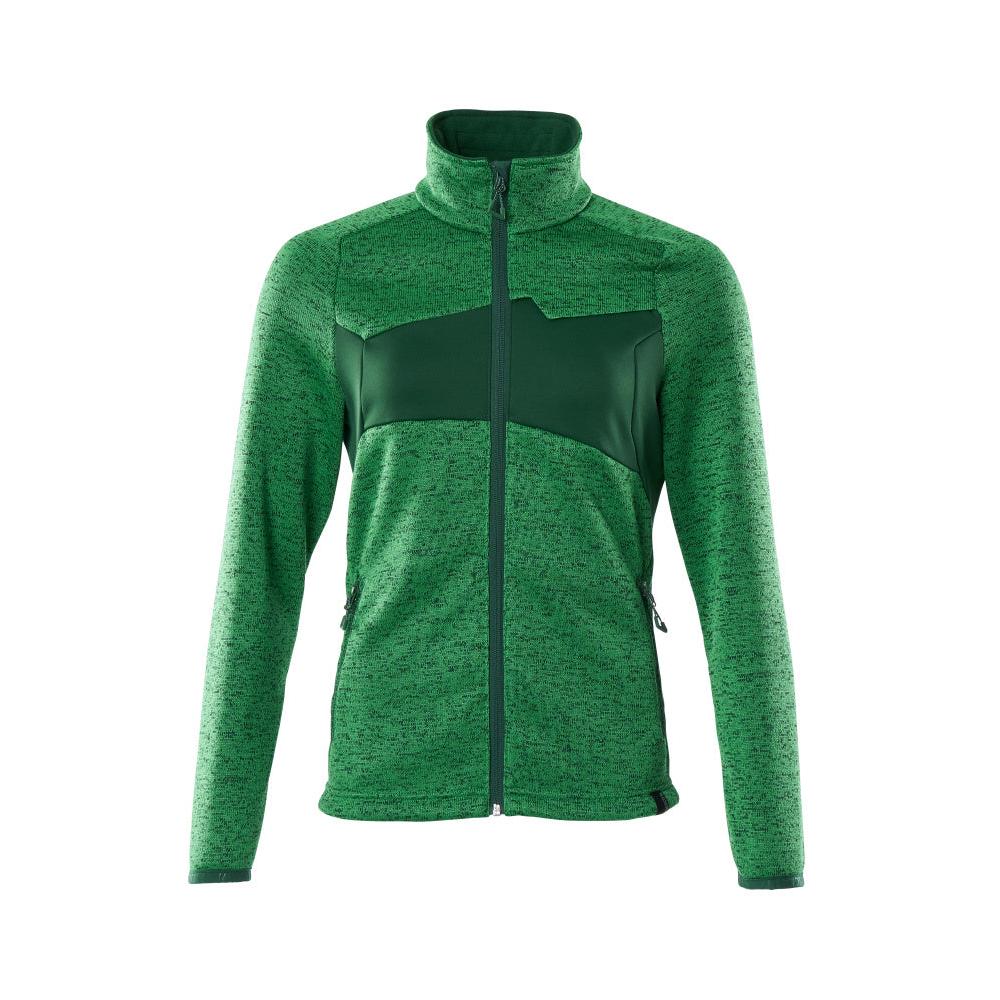 Suéter de malha com zíper, cardigã feminino