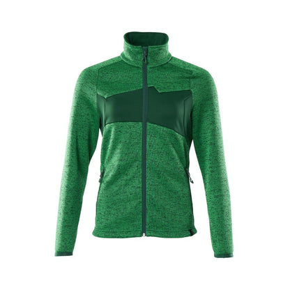 Suéter de malha com zíper, cardigã feminino