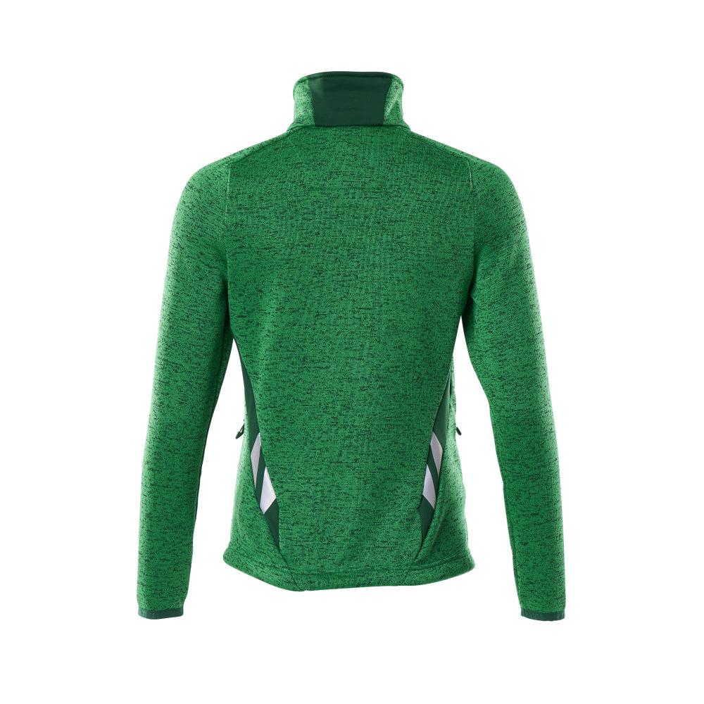 Suéter de malha com zíper, cardigã feminino