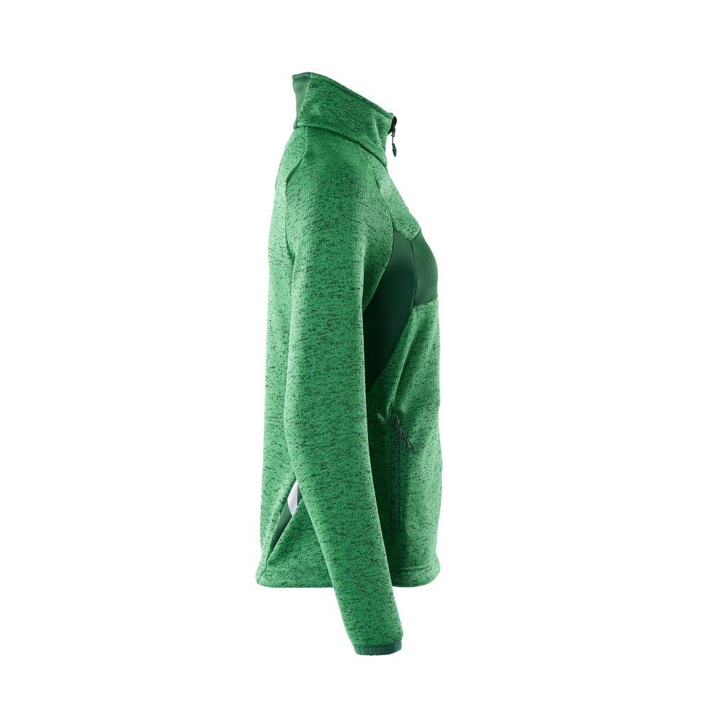 Suéter de malha com zíper, cardigã feminino
