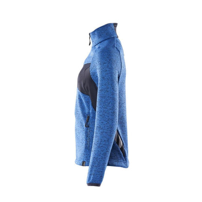 Suéter de malha com zíper, cardigã feminino