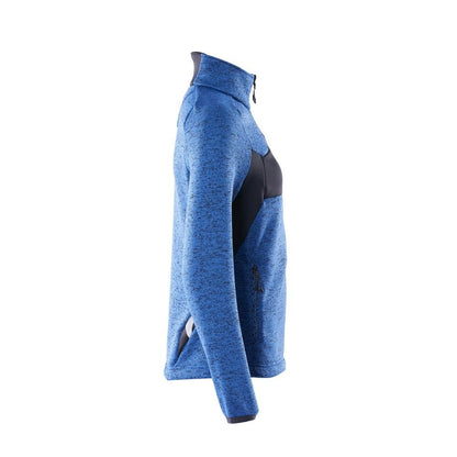 Suéter de malha com zíper, cardigã feminino