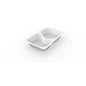 As Duni GmbH 1/4 GN Tigelas de Menu 2 Branco PP/MIN 265x162x43 com duas divisórias são perfeitas para a gastronomia e são entregues numa embalagem com 225 unidades.
