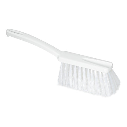 Der Nölle Profi Brush HACCP Handfeger mit Borstenstärke 0,25 mm von Nölle Profi Brush Bürsten- & Pinseltechnik e.K. verfügt über steife, gerade Borsten und einen langen Griff mit zwei rechteckigen Löchern - perfekt für die HACCP-konforme Reinigung.