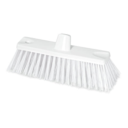 A cabeça da vassoura grossa HACCP Nölle Profi Brush de 30 cm tem cerdas extra duras (1,00 mm), dois orifícios de fixação e está ilustrada sobre um fundo branco simples. Marca: Nölle Profi Brush Bürsten- & Pinseltechnik e.K.