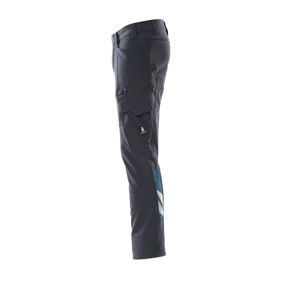 Calças, bolsos nas coxas, calças ULTIMATE STRETCH, preto-azul