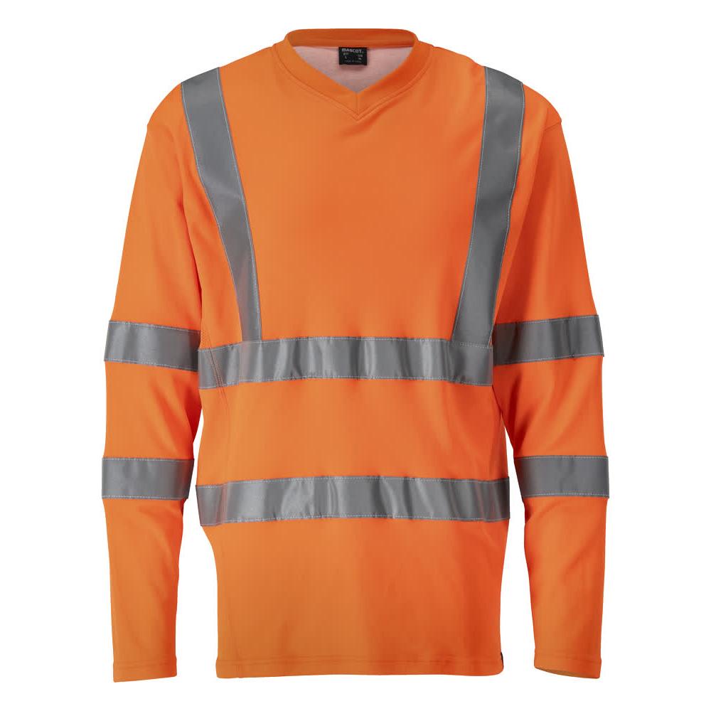 Camiseta, decote em V, camiseta de manga comprida