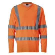 Camiseta, decote em V, camiseta de manga comprida