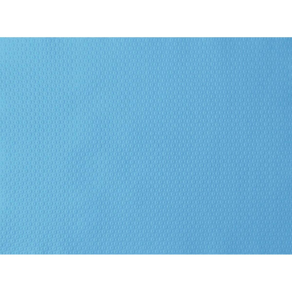 Um close-up dos individuais de papel Duni GmbH 30x40 cm em azul menta com textura discretamente pontilhada - perfeito para festas e eventos. Embalagem com 500 unidades.