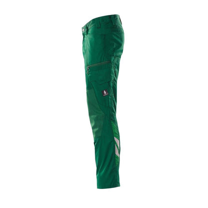 Calça com bolsos nos joelhos, calça extra leve, verde