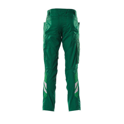 Calça com bolsos nos joelhos, calça extra leve, verde