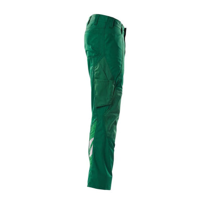 Calça com bolsos nos joelhos, calça extra leve, verde