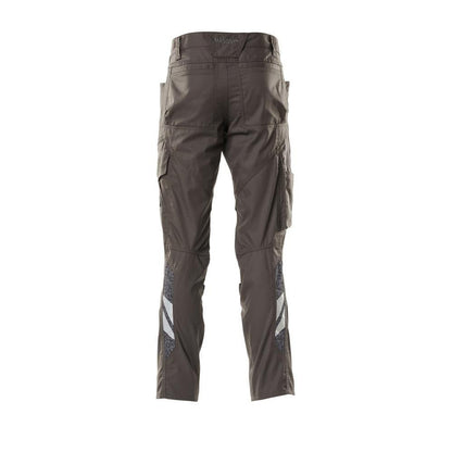 Calças com bolsos nos joelhos, calças extra leves, antracite escuro