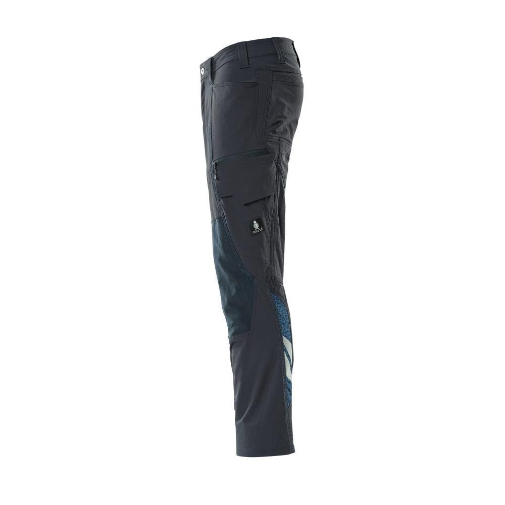 Calças, bolsos nos joelhos, calças ULTIMATE STRETCH, preto-azul