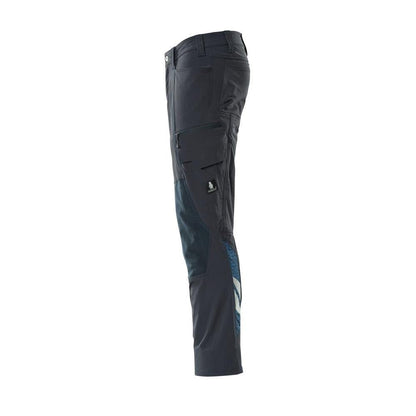 Calças, bolsos nos joelhos, calças ULTIMATE STRETCH, preto-azul