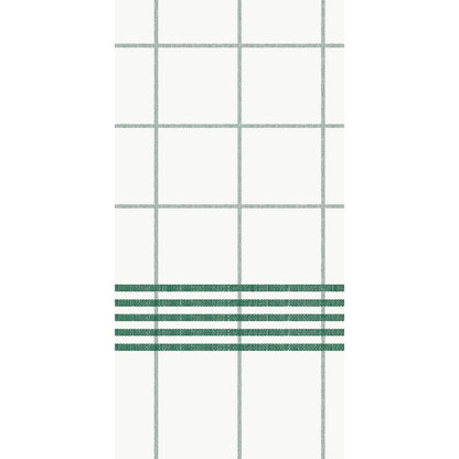 Um fundo branco com uma grade de linhas verdes finas. Embaixo, quatro linhas verdes mais grossas cruzam vários quadrados e refletem a elegância de alta qualidade do guardanapo Dunisoft 48 x 48 cm 1/8 dobra em livro da Duni GmbH.