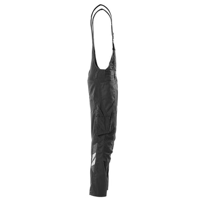 Macacão, bolsos nos joelhos, inserções elásticas Macacão, preto