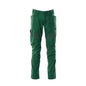 Calças com bolsos nos joelhos, calças com stretch, verde