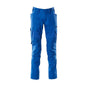 Calças com bolsos nos joelhos, calças com inserções elásticas, azul celeste