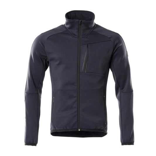 Pulôver de lã com jaqueta micropolar com zíper