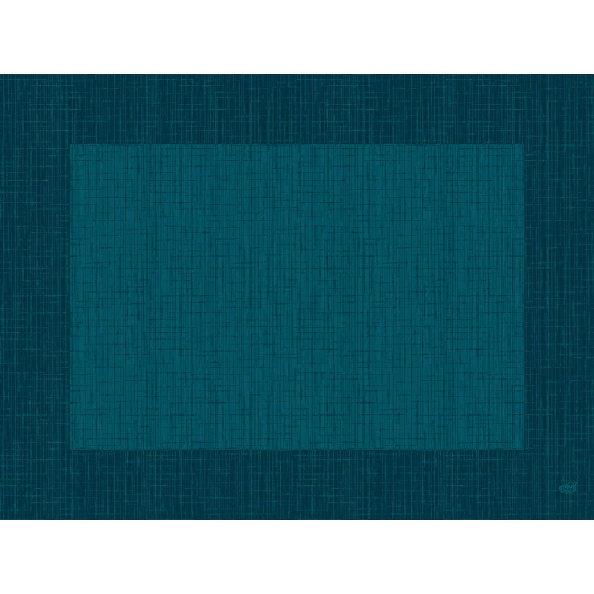 O conjunto de mesa Dunicel Linnea ocean teal (30 x 40 cm) da Duni GmbH impressiona com um padrão que parece tecido em azul-verde e é ideal para decorações de mesa elegantes. Embalagem com 100 unidades.