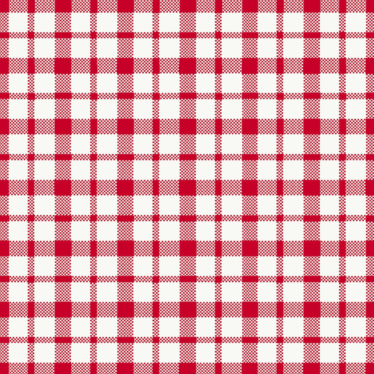 Um xadrez vermelho e branco com linhas uniformemente espaçadas forma quadrados e retângulos nestes guardanapos Dunisoft 40 x 40 cm 1/4 dobra da Duni GmbH de alta qualidade.