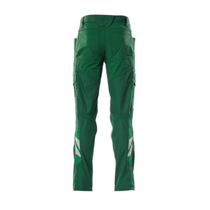 Calças, bolsos nas coxas, calças com inserções elásticas, verde