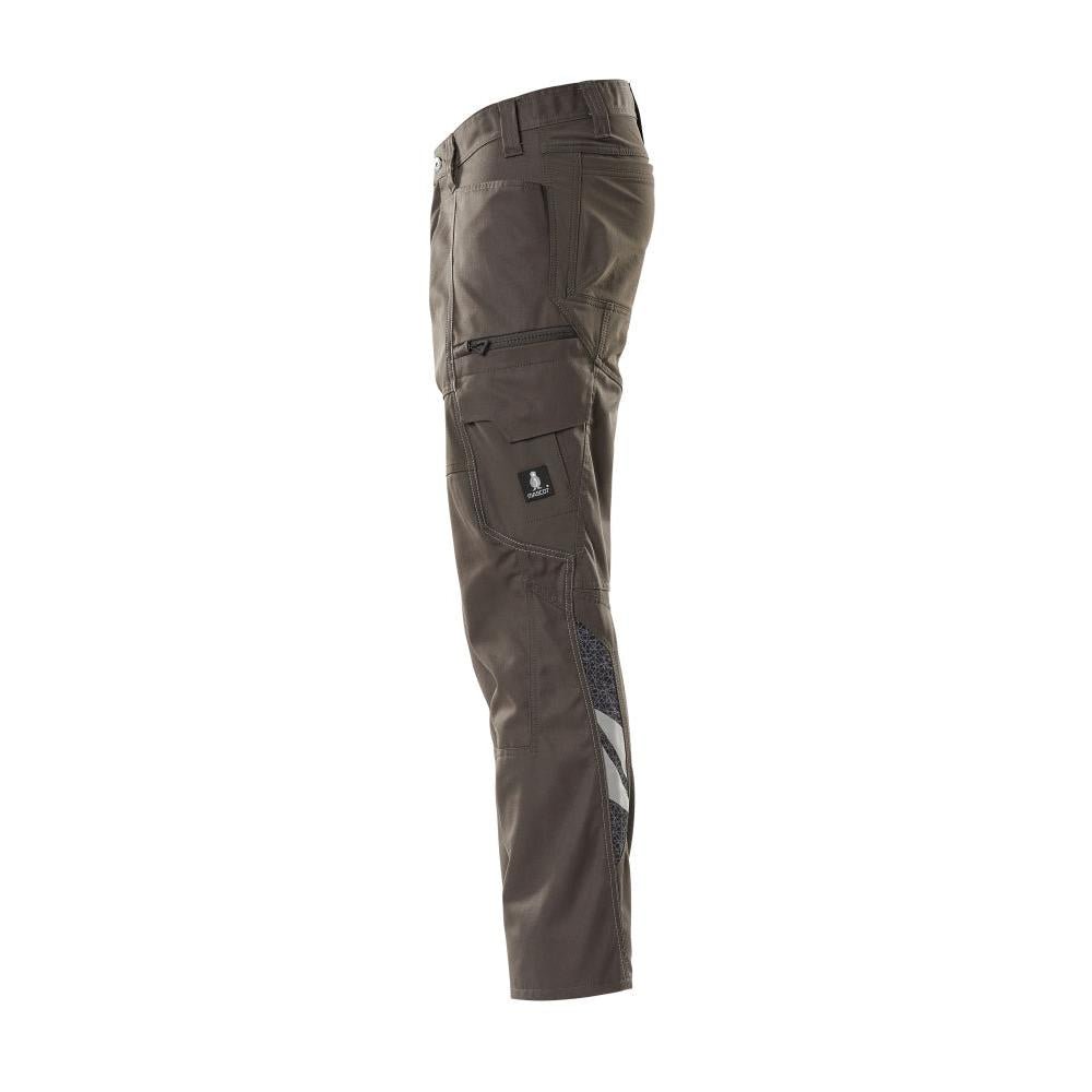 Calças, bolsos nas coxas, calças com inserções elásticas, antracite escuro