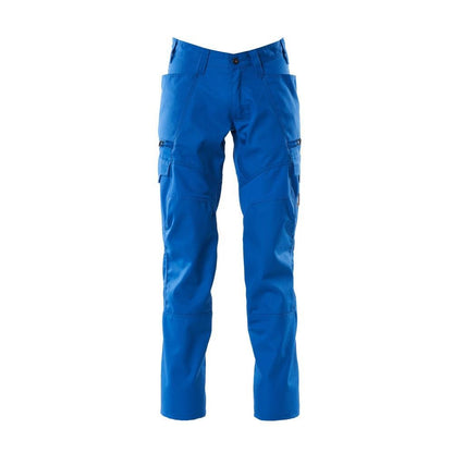 Calças, bolsos nas coxas, calças com inserções elásticas, azul celeste