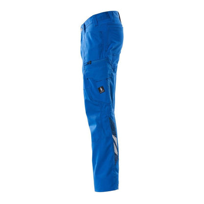Calças, bolsos nas coxas, calças com inserções elásticas, azul celeste