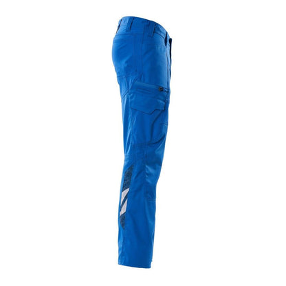 Calças, bolsos nas coxas, calças com inserções elásticas, azul celeste
