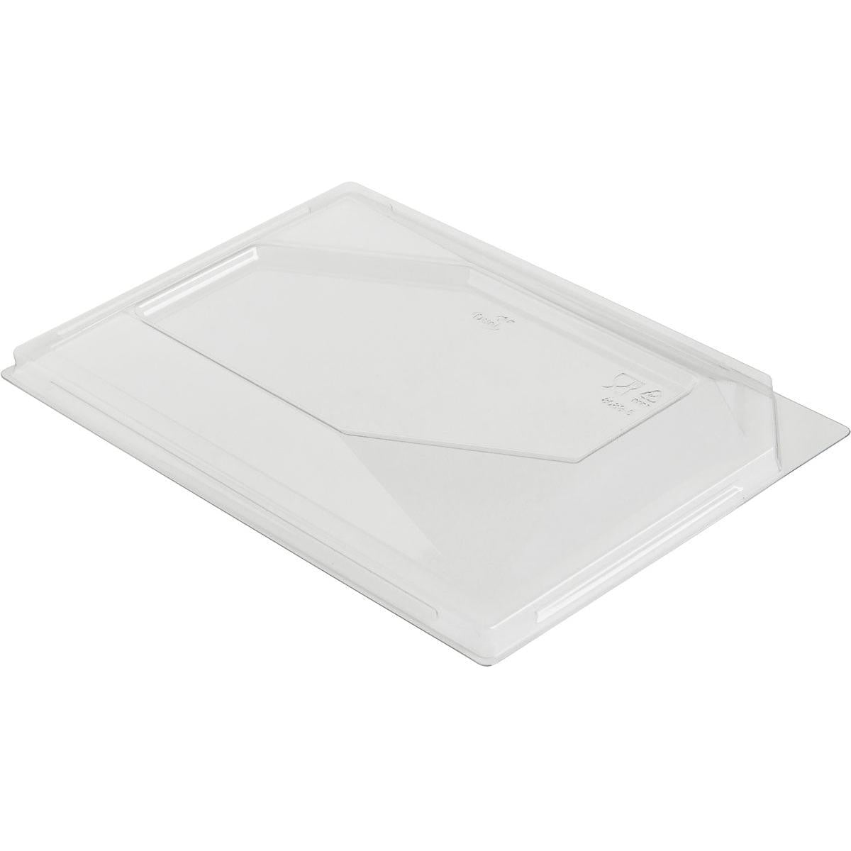 A tampa Polardeli rPET da Duni GmbH (181x121x18 mm) é compatível com 187031, 187033 e oferece uma cobertura transparente e ecológica para o seu recipiente de alimentos. Unidade de embalagem: 625 peças.
