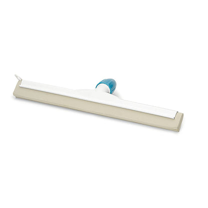 O Nölle Profi Brush Rodo de Plástico com Porca de Aperto da Nölle Profi Brush Bürsten- & Pinseltechnik e.K. tem uma lâmina de borracha plana e retangular e um cabo azul, exibido sobre um fundo branco simples.