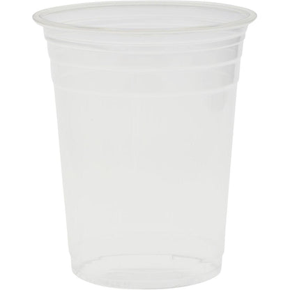 A caneca Crystal transparente da Duni GmbH, feita de materiais de alta qualidade com uma borda ligeiramente alargada, está vazia sobre um fundo branco simples.