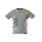 T-shirt infantil, com estampa T-shirt infantil, cinza mosqueado