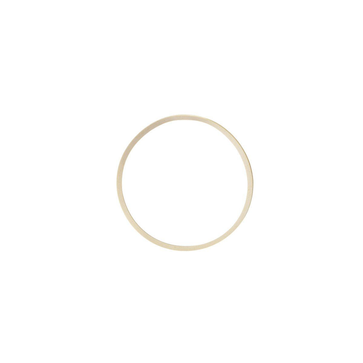Ao lado do elástico pequeno branco Gummi (pacote de 100 unidades) da Duni GmbH, está representado um anel dourado simples e fino sobre um fundo branco, que na vista de cima enfatiza o design minimalista do anel.