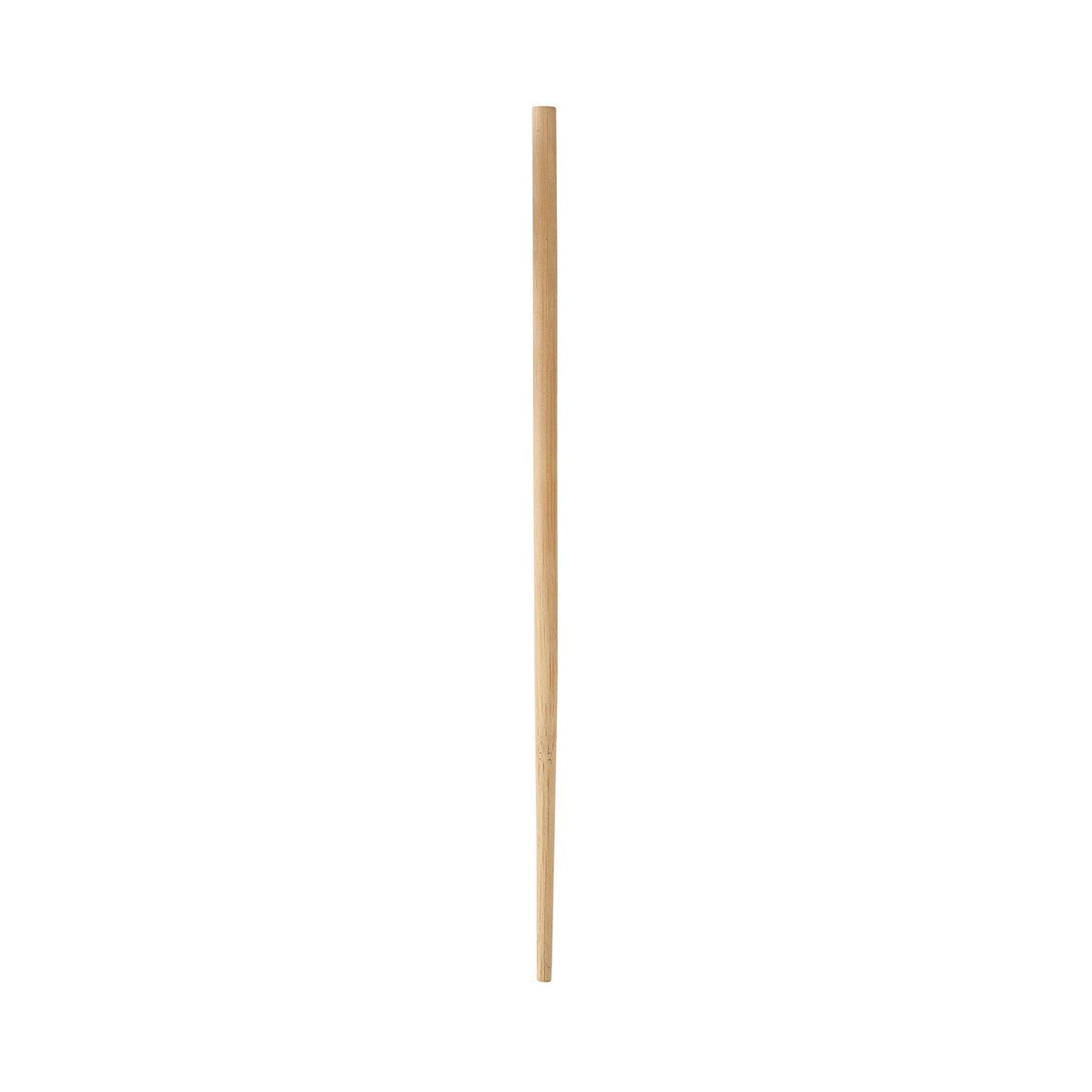 Uma vareta de bambu de 220 mm da Duni GmbH é mostrada individualmente, na vertical, sobre um fundo branco. A vareta de madeira bege é lisa, cilíndrica e afunila na ponta. A embalagem contém 100 unidades.