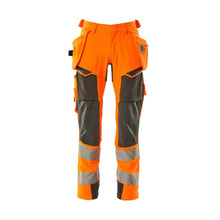 Calças com bolsos suspensos, calças ULTIMATE STRETCH, laranja de alta visibilidade/antracite escuro