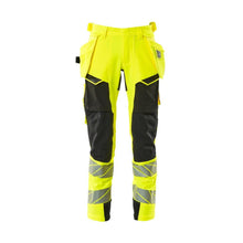 Calças com bolsos suspensos, calças ULTIMATE STRETCH, alta visibilidade amarelo/preto
