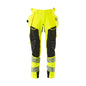 Calças com bolsos suspensos, calças ULTIMATE STRETCH, alta visibilidade amarelo/preto