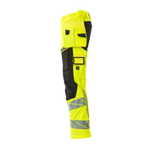 Calças com bolsos suspensos, calças ULTIMATE STRETCH, alta visibilidade amarelo/preto