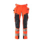Calças com bolsos suspensos, calças ULTIMATE STRETCH, Hi-vis vermelho/preto-azul