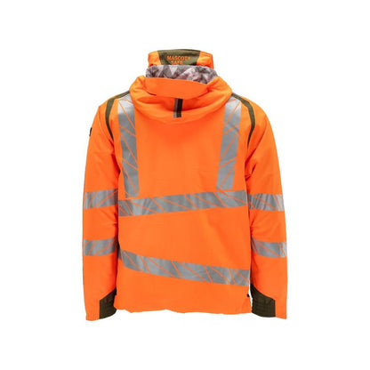 Casaco de inverno CLIMASCOT®, casaco de inverno leve, laranja de alta visibilidade/verde musgo