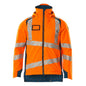 Jaqueta de inverno CLIMASCOT®, jaqueta de inverno leve, laranja de alta visibilidade/petróleo escuro